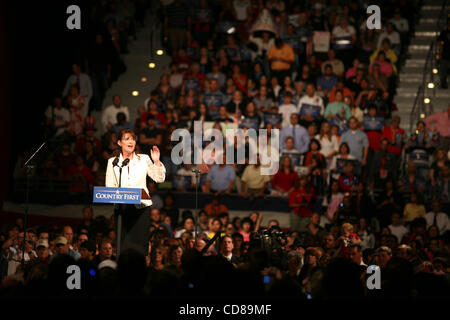 Oct 07, 2008 - Pensacola, Floride, USA - Sarah Palin ralliant à Pensacola, en Floride. (Crédit Image : © Shane Babin/ZUMA Press) Banque D'Images