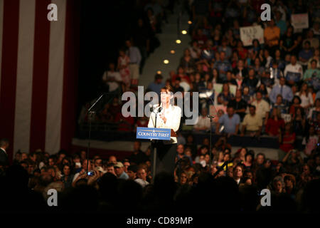 Oct 07, 2008 - Pensacola, Floride, USA - Sarah Palin ralliant à Pensacola, en Floride. (Crédit Image : © Shane Babin/ZUMA Press) Banque D'Images