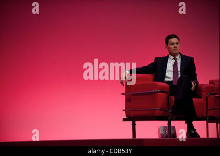 Sep 27, 2010 - Manchester, Angleterre, Royaume-Uni - David MILIBAND adresse vous attend pour les délégués participant à la Conférence d'automne du travail à Manchester. (Crédit Image : Banque D'Images