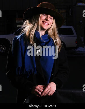 21 janvier 2011 - Park City, Utah, États-Unis - Actrice BRIT MARLING du film "une autre terre" au cours de l'édition 2011 du Sundance Film Festival, qui se déroule au 30 janvier. Sundance est le plus grand festival du cinéma indépendant aux Etats-Unis, qui a lieu chaque année depuis 1978 à Park City, c'est le premier ministre de la vitrine des nouveaux wor Banque D'Images