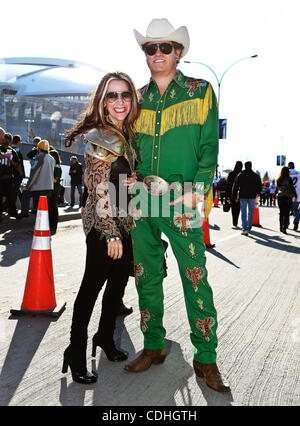 6 février 2011 - Arlington, Texas, United States of America - Pittsburg acier fans participer à des activités d'avant-match et célébrations Avant Super Bowl XLV à Arlington, au Texas. (Crédit Image : © Dan Wozniak/ZUMAPRESS.com) Southcreek/mondial Banque D'Images