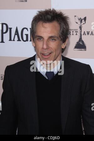 26 févr., 2011 - Los Angeles, Californie, USA - l'Acteur Ben Stiller à la 26e Annual Film Independent Spirit Awards qui a eu lieu sur la plage de Santa Monica. (Crédit Image : © Jeff Frank/ZUMAPRESS.com) Banque D'Images