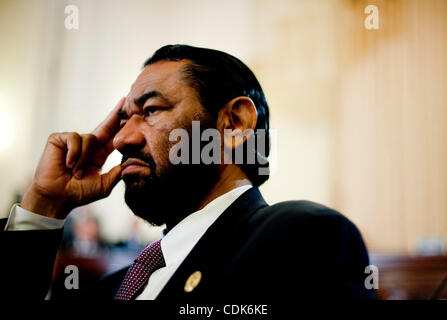 Mar. 10, 2011 - Washington, District of Columbia, États-Unis - Rempl. AL GREEN est à l'écoute de témoignages au cours d'une audition sur les ''La mesure de la radicalisation de la communauté musulmane américaine et que la réponse de la Communauté'' sur la colline du Capitole. (Crédit Image : ©/ZUMAPRESS.com) Marovich Pete Banque D'Images