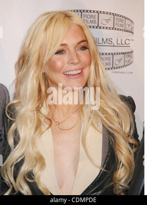 12 avril 2011 - New York, New York, États-Unis - Actrice LINDSAY LOHAN assiste à la conférence de presse pour le nouveau film "Gotti - trois générations" lieu Sheraton Hotel. (Crédit Image : © Kaszerman ZUMAPRESS.com)/Nancy Banque D'Images