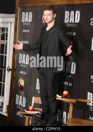 Le 20 juin 2011 - New York, New York, États-Unis - l'acteur et chanteur JUSTIN TIMBERLAKE assiste à la première mondiale de 'Bad Teacher' tenu à la Ziegfeld Theatre. (Crédit Image : © Kaszerman ZUMAPRESS.com)/Nancy Banque D'Images