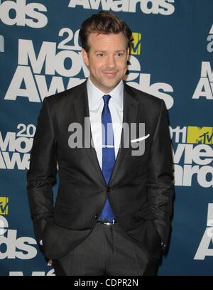 5 juin 2011 - Los Angeles, Californie, États-Unis - Jason Sudeikis participant à la 2011 MTV Movie Awards Salle de presse tenue au Gibson Amphitheatre à Universal City, Californie Le 6/5/11. Crédit Image : 2011(© D. Long/Globe Photos/ZUMAPRESS.com) Banque D'Images