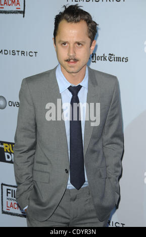 13 octobre 2011 - Los Angeles, Californie, États-Unis - Giovanni Ribisi assister à la première mondiale de ''Le rhum Diary'' qui a eu lieu au LACMA à Los Angeles, Californie le 10/13/11. Crédit Image : 2011(© D. Long/Globe Photos/ZUMAPRESS.com) Banque D'Images