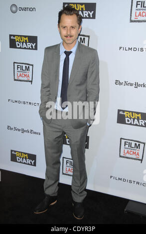 13 octobre 2011 - Los Angeles, Californie, États-Unis - Giovanni Ribisi assister à la première mondiale de ''Le rhum Diary'' qui a eu lieu au LACMA à Los Angeles, Californie le 10/13/11. Crédit Image : 2011(© D. Long/Globe Photos/ZUMAPRESS.com) Banque D'Images