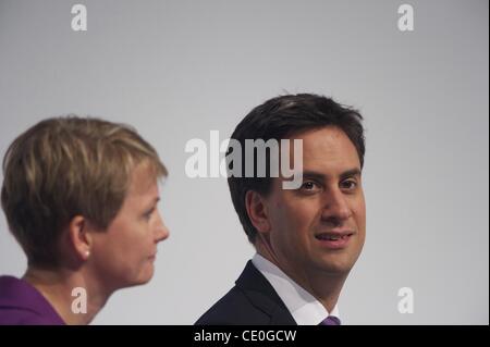 28 septembre 2011 - Liverpool, Angleterre, Royaume-Uni - s'adresse aux délégués pendant la conférence du parti travailliste à l'ACC Liverpool. (Crédit Image : © Mark Makela/ZUMAPRESS.com) Banque D'Images