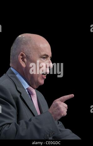 28 septembre 2011 - Liverpool, England, UK - député Jack DROMEY adresse aux délégués pendant la conférence du parti travailliste à l'ACC Liverpool. (Crédit Image : © Mark Makela/ZUMAPRESS.com) Banque D'Images