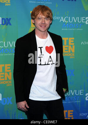 7 août 2011 - Universal City, Californie, États-Unis - Rupert Grint dans la salle de presse aux Teen Choice Awards 2011 à l'Amphithéâtre Gibson. (Crédit Image : © Lisa O'Connor/ZUMAPRESS.com) Banque D'Images