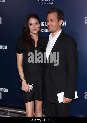 27 septembre 2011 - Los Angeles, Californie, États-Unis - JACINDA BARRETT & Gabriel Macht arrive pour la première du film "Les ides de mars" à l'Académie de théâtre. (Crédit Image : © Lisa O'Connor/ZUMAPRESS.com) Banque D'Images