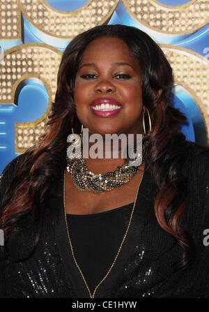 Aug 06, 2011 - Los Angeles, Californie, USA - Actrice AMBER RILEY à la 'Glee 3D le film concert' Première mondiale tenue au théâtre le village. (Crédit Image : © Jeff Frank/ZUMAPRESS.com) Banque D'Images