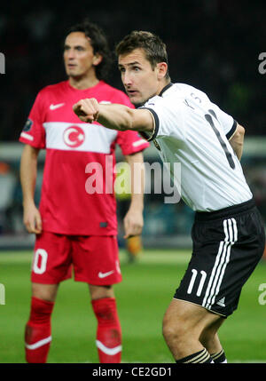 Miroslav Klose , Allemagne vs Turquie Euro Cup 2012 qualification au Stade Olympique. Berlin, Allemagne - 08.10.2010 Banque D'Images