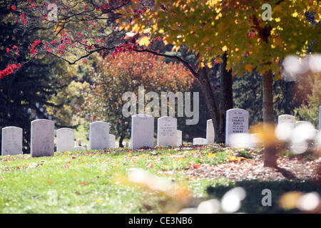 Vue générale du cimetière d'Arlington au cours de la saison d'automne, Washington DC, USA - 11.11.10 Banque D'Images