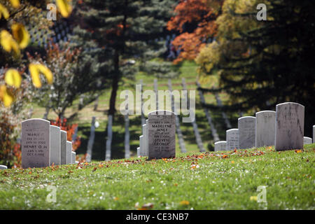 Vue générale du cimetière d'Arlington au cours de la saison d'automne, Arlington, Virginie - 11.11.10 Banque D'Images