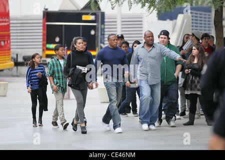 Dr.Dre Célébrités arrivent pour le vs LA Lakers Miami Heat match de basket-ball au Staples Center. Los Angeles, Californie - 25.12.10 Banque D'Images