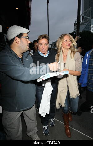 Cameron Diaz les célébrités arrivent pour le vs LA Lakers Miami Heat match de basket-ball au Staples Center. Los Angeles, Californie - 25.12.10 Banque D'Images