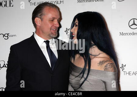 Jesse James et Kat Von D'Art de l'Elysium's 4th Annual "Heaven" Gala de charité au California Science Center Exposition Park- arrivants Los Angeles, Californie - 15.01.11 Banque D'Images