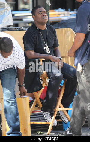 Tracy Morgan de tournage sur emplacement pour l'émission de télévision '30 Rock' la ville de New York, USA - 27.08.10 Banque D'Images