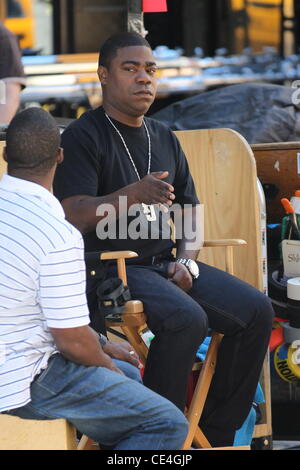 Tracy Morgan de tournage sur emplacement pour l'émission de télévision '30 Rock' la ville de New York, USA - 27.08.10 Banque D'Images