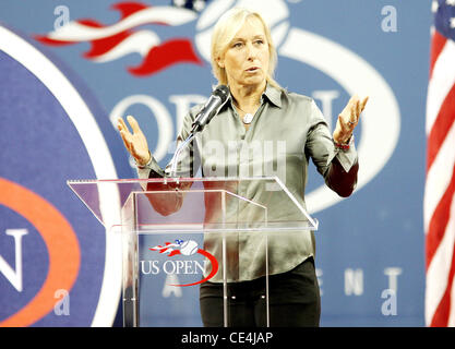 Martina Navratilova 2010 US Open Soirée d'Ouverture Cérémonie à l'USTA Billie Jean King National Tennis Center. La ville de New York, USA - 30.08.10 Banque D'Images