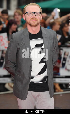 Simon Pegg UK premiere de 'Scott Pilgrim Vs. Le Monde" tenue à l'Empire Leicester Square - Londres, Angleterre des arrivées - 18.08.10 Banque D'Images