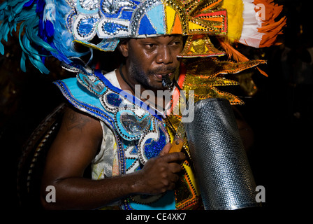 Junkanoo, le défilé du Nouvel An, racines, Nassau, Bahamas Banque D'Images