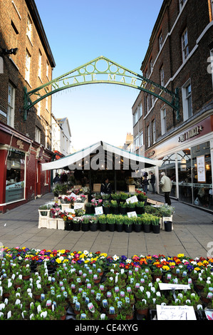 Entrée de newgate market york england uk Banque D'Images