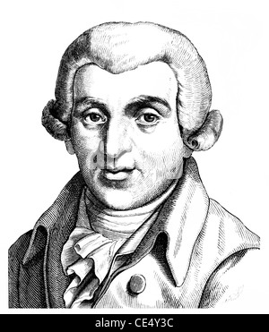 Johann Wilhelm Ludwig Gleim, 1719 - 1803, un poète allemand du siècle des Lumières Banque D'Images