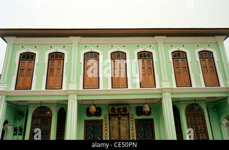 Le Pinang Peranakan à George Town à Penang en Malaisie en Extrême-Orient Asie du sud-est. Baba Nonya Histoire Architecture Voyage Vert Banque D'Images