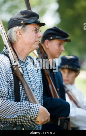 Histoire de la guerre civile au campement dans Union européenne Mills MD Banque D'Images