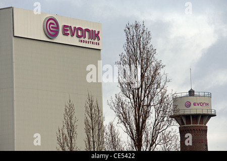 Usine chimique Evonik Wesseling, Cologne, Allemagne. Banque D'Images