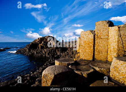 Le site du patrimoine mondial de l'UNESCO, Giants Causeway, North Coast, County Antrim, Irlande du Nord Banque D'Images