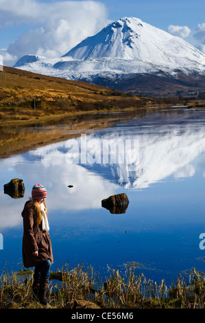 Errigal Mountain, Donegal, Irlande Banque D'Images