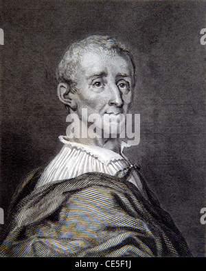 Montesquieu, Charles Louis de Secondat Baron de la Brede et de Montesquieu (1689-1755). Penseur politique. Portrait. Illustration ancienne ou gravure Banque D'Images