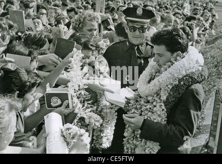 RICKY NELSON chanteur pop US panneaux pour fans vers 1964 Banque D'Images