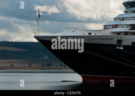 Bateau de croisière Queen Elizabeth à Invergordon, Estuaire de Cromarty, Ross & Cromerty, Ecosse Banque D'Images