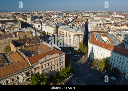 Vue de Budapest à partir de la coupole de la basilique Saint-Étienne, Budapest, Hongrie. Banque D'Images