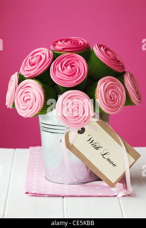 Bouquet de Cupcake Banque D'Images