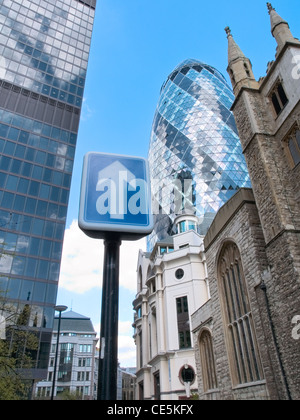 Une façon signe de la circulation à Londres Banque D'Images