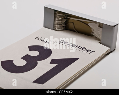 Calendrier de découpe le 31 décembre 2013 Photo Stock - Alamy