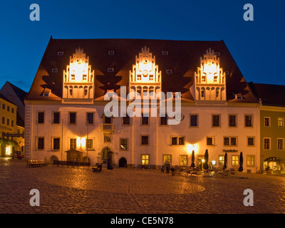 De style gothique tardif, guildhall Meissen Meissen, Saxe, Allemagne, Europe Banque D'Images