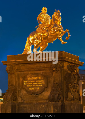 Denkmal Goldener Reiter, Dresden Sachsen, Deutschland, Europa | monument du Golden Rider Dresde, Saxe, Allemagne, Europe Banque D'Images