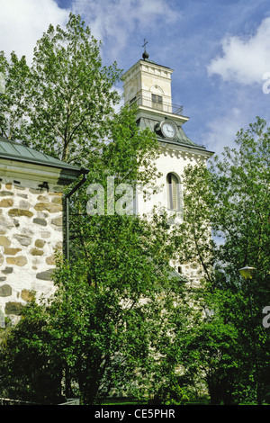 Le clocher de la cathédrale luthérienne de Kuopio néoclassique à Kuopio, Finlande Banque D'Images