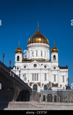 La Russie, de l'oblast de Moscou, Moscou, Khamovniki-salon, Cathédrale de Christ le Sauveur, matin Banque D'Images