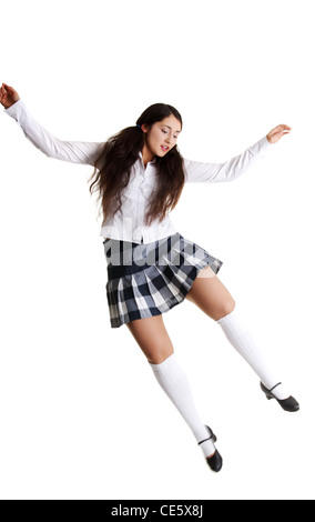 Femme danseur de claquettes, isolated on white Banque D'Images