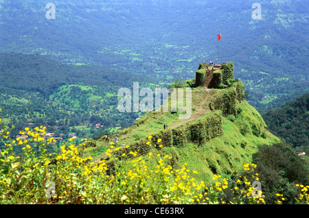 Pratapgad ; fort ; Mahabaleshwar Satara , Maharashtra Inde - mmn 69927 ; Banque D'Images