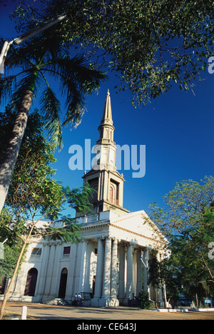 L'église St Andrew Kirk avec son clocher construit en 1821 ; Chennai Tamil Nadu ; Inde ; Banque D'Images