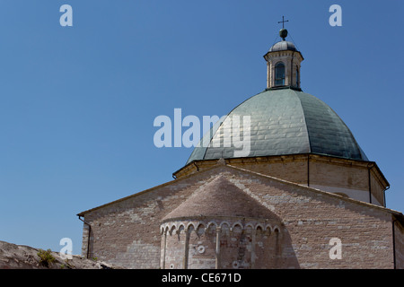 Vue sur la cathédrale de Saint Rufino à Assise, Italie Banque D'Images